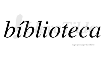Bíblioteca  lleva tilde con vocal tónica en la primera «i»