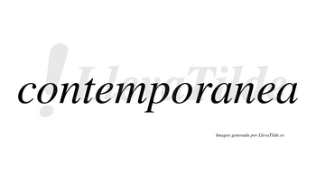 Contemporanea  no lleva tilde con vocal tónica en la segunda «e»