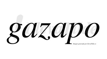 Gazapo no lleva tilde con vocal tónica en la segunda «a»