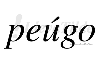 Peúgo  lleva tilde con vocal tónica en la «u»
