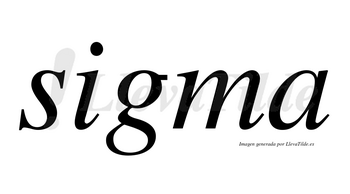 Sigma  no lleva tilde con vocal tónica en la «i»