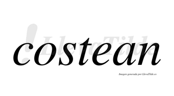 Costean  no lleva tilde con vocal tónica en la «e»