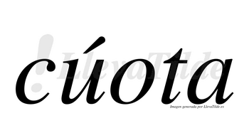 Cúota  lleva tilde con vocal tónica en la «u»