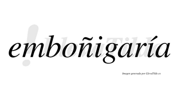 Emboñigaría  lleva tilde con vocal tónica en la segunda «i»