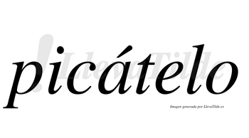 Picátelo  lleva tilde con vocal tónica en la «a»
