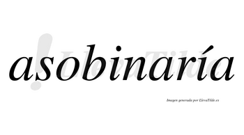 Asobinaría  lleva tilde con vocal tónica en la segunda «i»