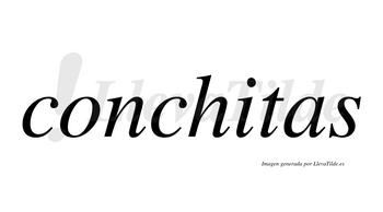 Conchitas  no lleva tilde con vocal tónica en la «i»