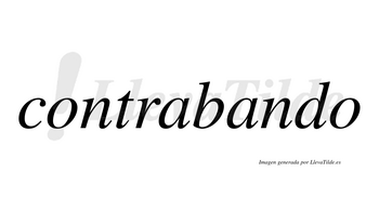 Contrabando  no lleva tilde con vocal tónica en la segunda «a»