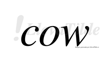 Cow  no lleva tilde con vocal tónica en la «o»