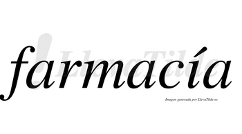 Farmacía lleva tilde con vocal tónica en la «i»