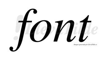 Font no lleva tilde con vocal tónica en la «o»
