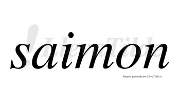 Saimon  no lleva tilde con vocal tónica en la «a»