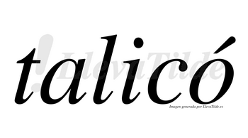 ¿Lleva tilde talicó? | LlevaTilde.es