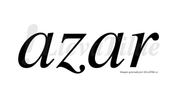 Azar  no lleva tilde con vocal tónica en la segunda «a»