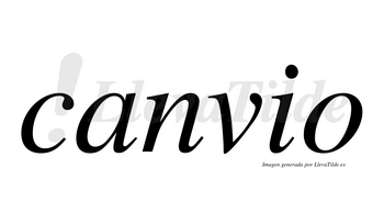 Canvio  no lleva tilde con vocal tónica en la «a»