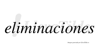 Eliminaciones no lleva tilde con vocal tónica en la «o»