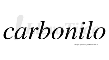 Carbonilo  no lleva tilde con vocal tónica en la «i»