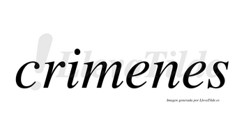 Crimenes no lleva tilde con vocal tónica en la primera «e»