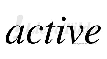 Active no lleva tilde con vocal tónica en la «i»