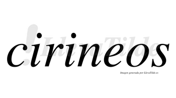 Cirineos no lleva tilde con vocal tónica en la «e»