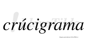 Crúcigrama  lleva tilde con vocal tónica en la «u»