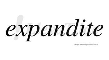 Expandite  no lleva tilde con vocal tónica en la «i»