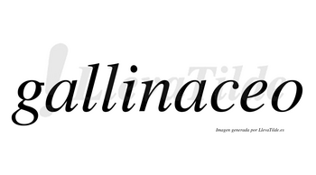 Gallinaceo no lleva tilde con vocal tónica en la «e»