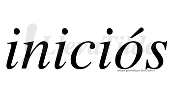 Iniciós lleva tilde con vocal tónica en la «o»