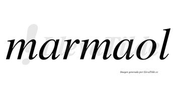 Marmaol no lleva tilde con vocal tónica en la «o»