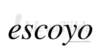 Escoyo no lleva tilde con vocal tónica en la primera «o»