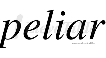 Peliar no lleva tilde con vocal tónica en la «a»