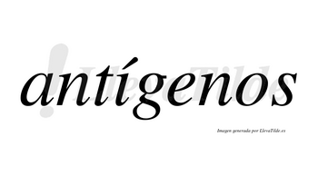 Antígenos  lleva tilde con vocal tónica en la «i»