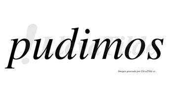 Pudimos  no lleva tilde con vocal tónica en la «i»