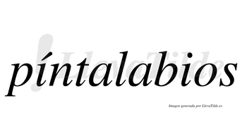 Píntalabios  lleva tilde con vocal tónica en la primera «i»