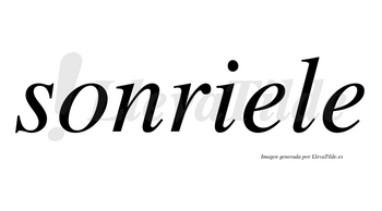 Sonriele no lleva tilde con vocal tónica en la primera «e»
