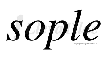 Sople no lleva tilde con vocal tónica en la «o»