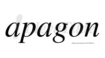 Apagon no lleva tilde con vocal tónica en la segunda «a»