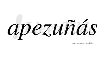 Apezuñás  lleva tilde con vocal tónica en la segunda «a»