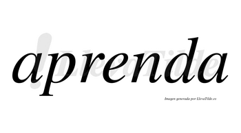 Aprenda  no lleva tilde con vocal tónica en la «e»