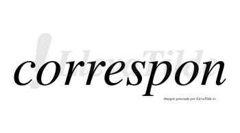 Correspon no lleva tilde con vocal tónica en la «e»