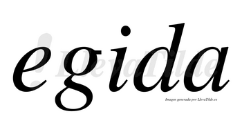 Egida  no lleva tilde con vocal tónica en la «i»
