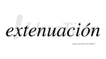 Extenuación  lleva tilde con vocal tónica en la «o»