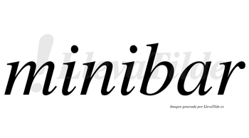 Minibar  no lleva tilde con vocal tónica en la «a»