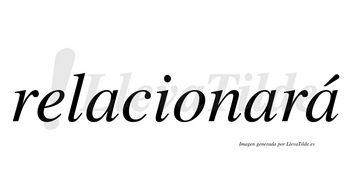 Relacionará  lleva tilde con vocal tónica en la tercera «a»