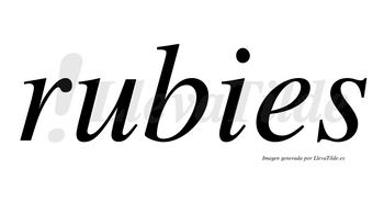 Rubies no lleva tilde con vocal tónica en la «u»