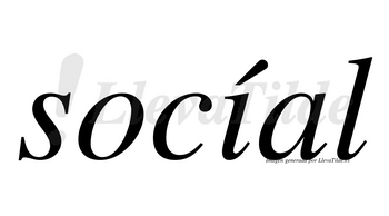 Socíal lleva tilde con vocal tónica en la «i»