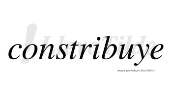 Constribuye  no lleva tilde con vocal tónica en la «u»