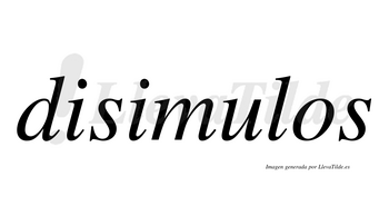 Disimulos  no lleva tilde con vocal tónica en la «u»