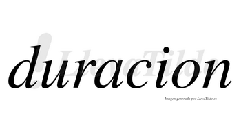 Duracion no lleva tilde con vocal tónica en la «a»