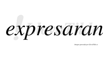 Expresaran no lleva tilde con vocal tónica en la primera «a»